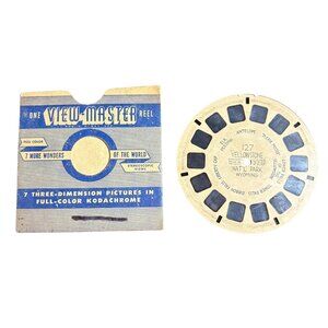 Vintage View-Master Reel 127 Yellowstone Natl Park Wyoming Full-Color Kodachrome